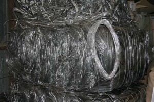 Scrap aluminium wire to be recycled by Tall Ingots.